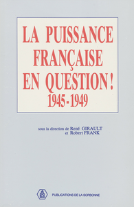 Livre numérique La puissance française en question 1945-1949