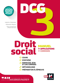 E-Book DCG 3 - Droit social - Manuel et applications - Millésime 2020-2021