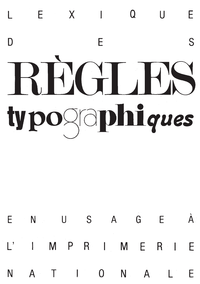 Livre numérique Lexique des règles typographiques