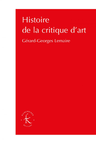 Livre numérique Histoire de la critique d’art
