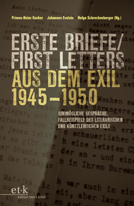 Electronic book Erste Briefe / First Letters aus dem Exil 1945-1950