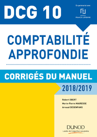 Libro electrónico DCG 10 - Comptabilité approfondie 2018/2019 - Corrigés du manuel