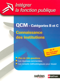 Livre numérique QCM connaissance des institutions - Catégories B et C