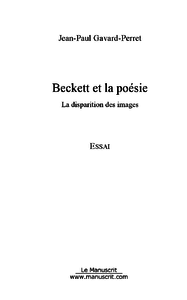 Livre numérique Beckett et la poésie : la disparition des images