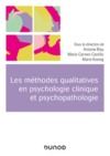 Livre numérique Les méthodes qualitatives en psychologie clinique et psychopathologie