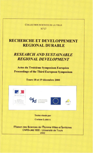 Livre numérique Recherche et développement régional durable