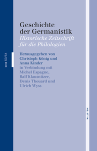 Livre numérique Geschichte der Germanistik