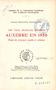 Livre numérique Une ville française moyenne : Auxerre en 1950