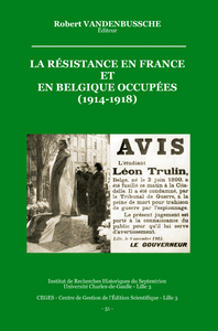 Livre numérique La Résistance en France et en Belgique occupées (1914-1918)