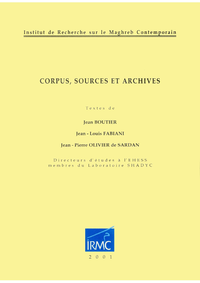 Livre numérique Corpus, sources et archives