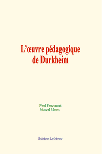 Electronic book L’œuvre pédagogique de Durkheim