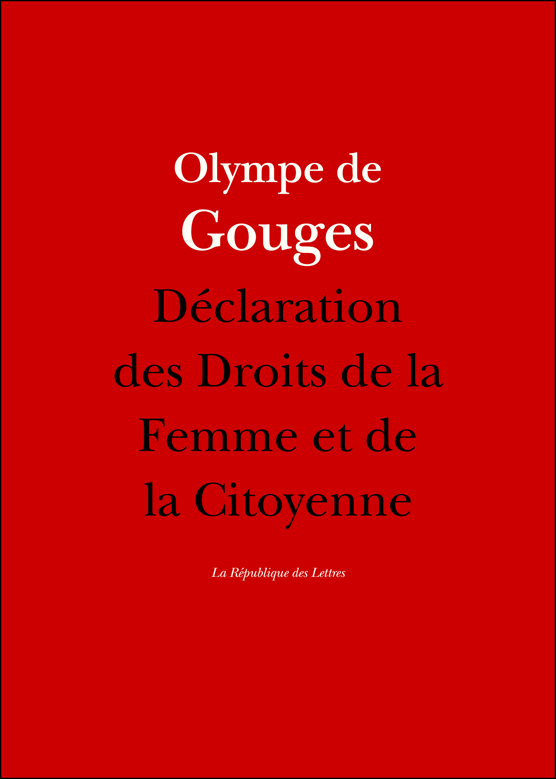 olympe de gouges lettre a la reine