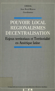 Livre numérique Pouvoir local, régionalismes, décentralisation
