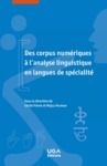 Livre numérique Des corpus numériques à l’analyse linguistique en langues de spécialité