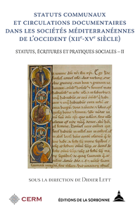 Livre numérique Statuts communaux et circulations documentaires dans les sociétés méditerranéennes de l'occident (XIIe-XVe siècle)