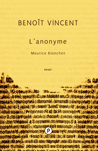 Livre numérique L'anonyme. Maurice Blanchot