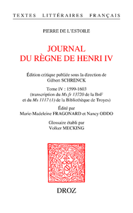 Livro digital Journal du règne de Henri IV. Tome IV: 1599-1603
