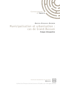 Livre numérique Municipalisation et urbanisation : cas de Grand-Bassam