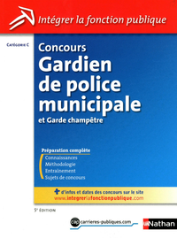 Livre numérique Concours Gardien de police municipale et garde champêtre