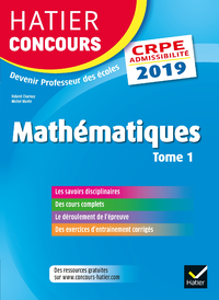 Livre numérique Hatier Concours CRPE 2019 - Mathématiques tome 1 - Epreuve écrite d'admissibilité
