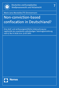 Livre numérique Non-conviction-based confiscation in Deutschland?