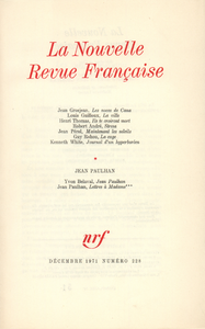 Electronic book La Nouvelle Revue Française N° 228