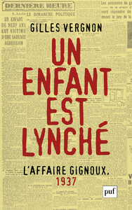 Libro electrónico Un enfant est lynché. L'Affaire Gignoux, 1937