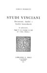 Libro electrónico Studi Vinciani : documenti, analisi e inediti leonardeschi ; In appendice : saggio di una cronologia dei fogli del «Codice Atlantico»