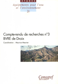 Livre numérique Compte-rendu de recherches n° 3 BVRE de Draix