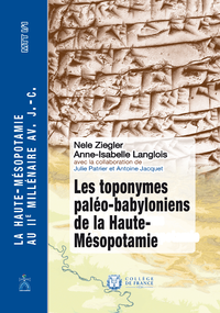 Livre numérique Les toponymes paléo-babyloniens de la Haute-Mésopotamie