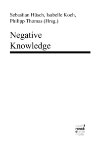 Livre numérique Negative Knowledge
