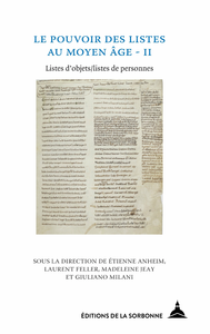 Livre numérique Le pouvoir des listes au Moyen Âge - II
