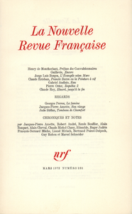 Electronic book La Nouvelle Revue Française N° 231