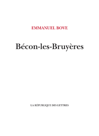 Libro electrónico Bécon-les-Bruyères