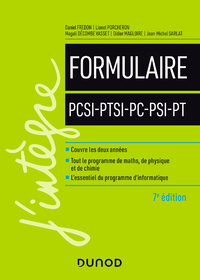 Livre numérique Formulaire PCSI-PTSI-PC-PSI-PT - 7e éd.
