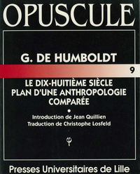 Livre numérique G. de Humboldt, Le dix-huitième siècle, Plan d’une anthropologie comparée